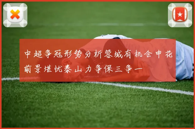 中超争冠形势分析蓉城有机会申花前景堪忧泰山力争保三争一